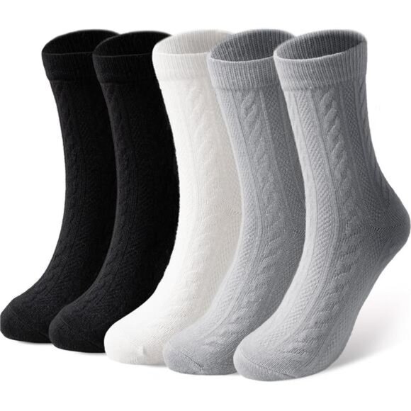 New 5 Pairs Fuzzy Soft Cozy Comfortable Socks for Women, Casual Sleep Comfy Sock - Picture 1 of 6